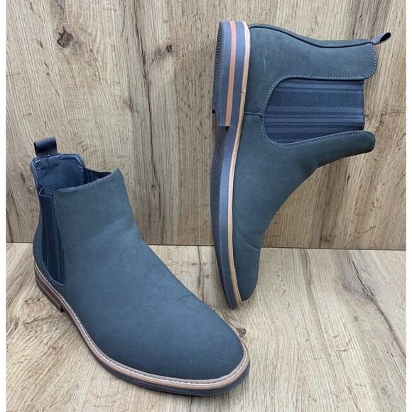 Reaction By Kenneth Cole Mens Pancho Chelsea Ankle Boots Forest Green Size 12 - Picture 1 of 16